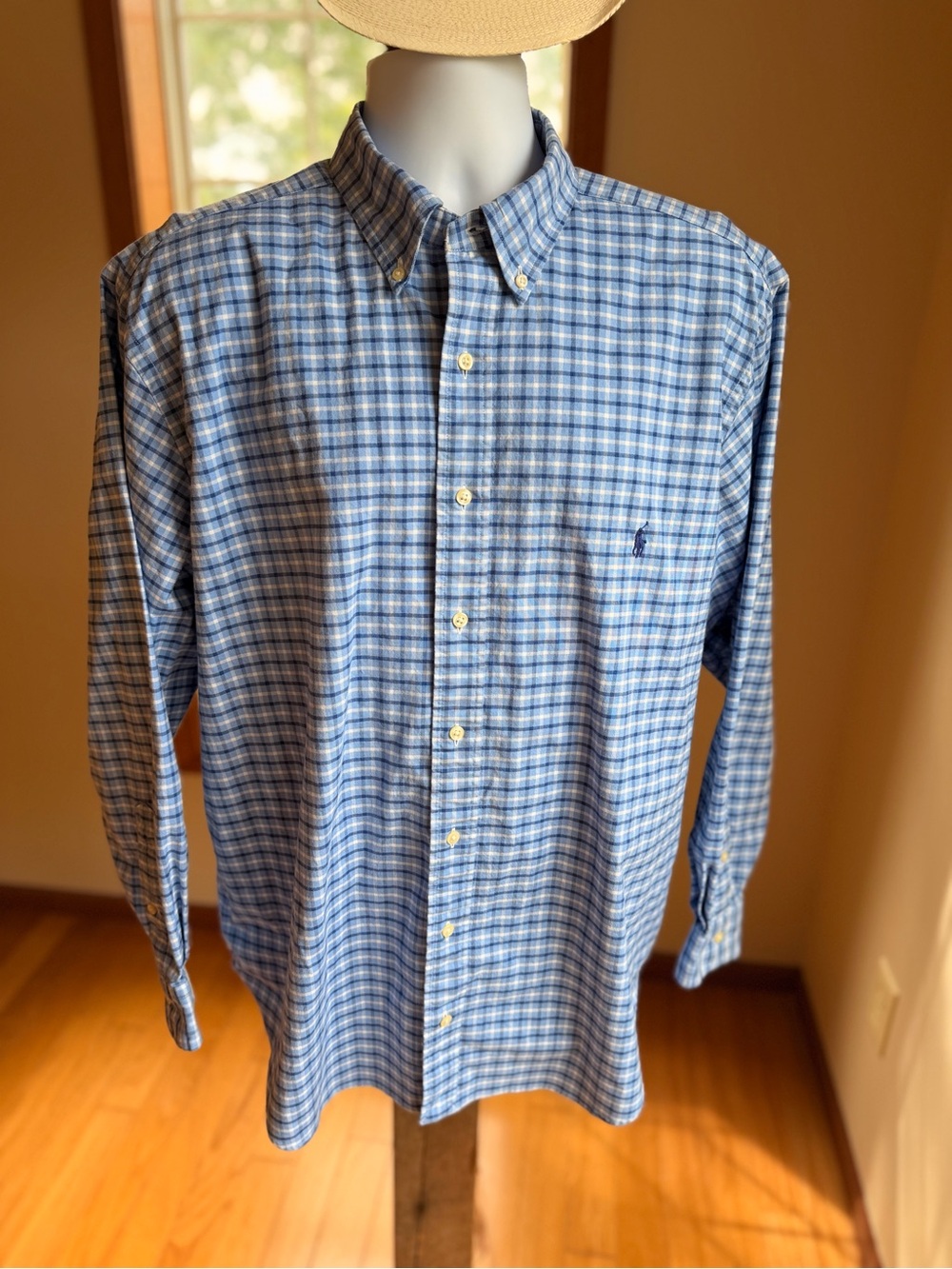Polo by Ralph Lauren Light Blue & White Plaid Button-Down Shirt